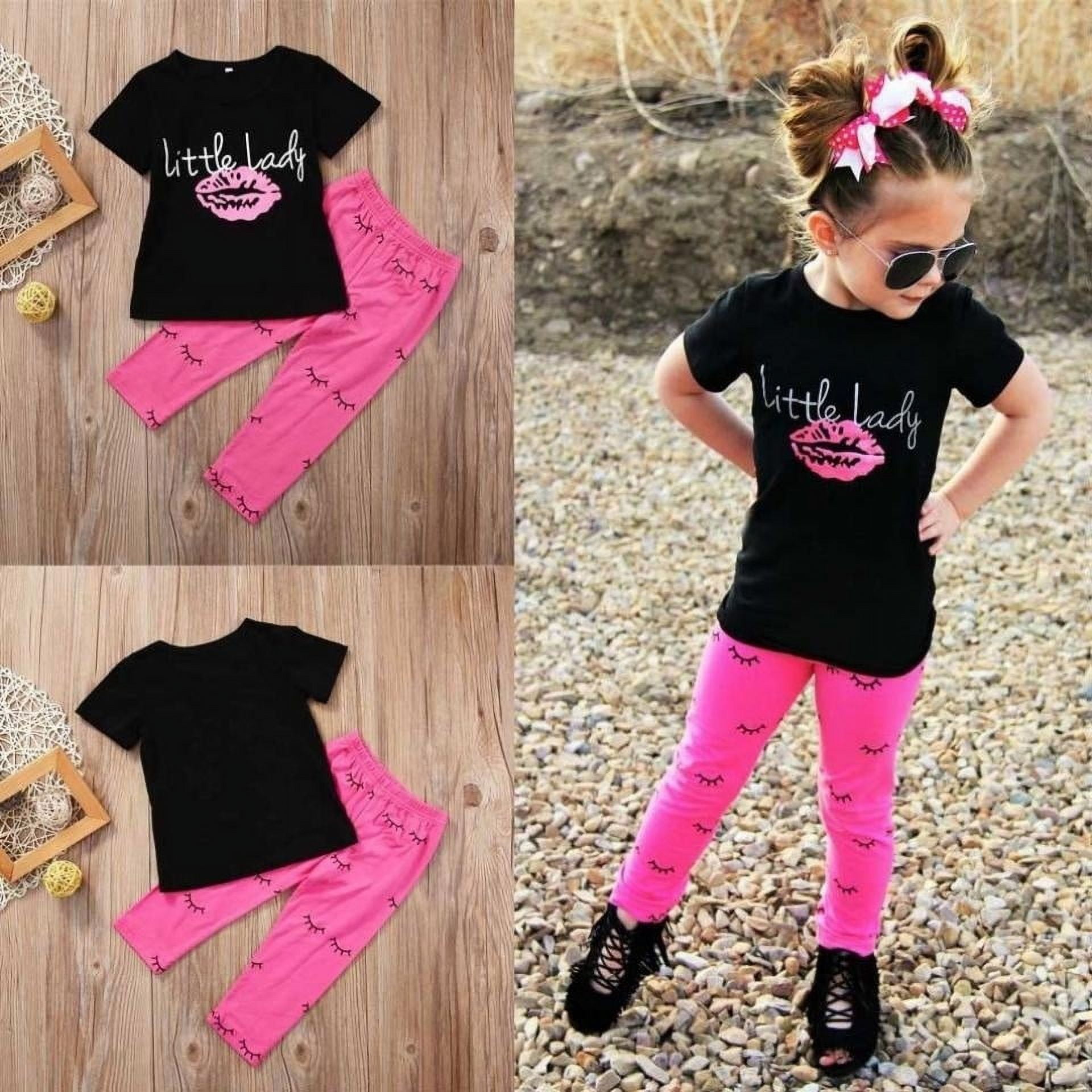 Girls Letter Print High Elasticity Knitted Leggings Clothes - Temu